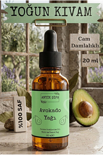 Antik Şifa Avokado Yağı (20 ML) - %100 Seyreltilmemiş, Doğal Soğuk Sıkım Avok...