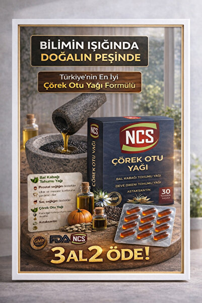 NCS Çörek Otu Yağı Bal Kabağı Deve Dikeni Astaksantin 30 Softgels