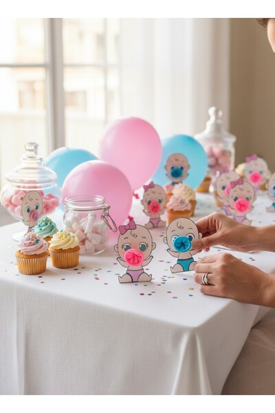 Armada Baby Shower Balloon Set of 24 (12 Blue, 12 Pink) Balloon Gift with Bab...