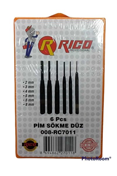 Rico 6 Parça Pim Sökme Düz Pim Çıkarma Seti Takımı
