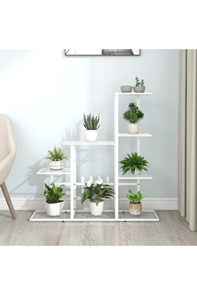 Concept Suport pentru flori, 94,5x25x88 cm, alb, metal