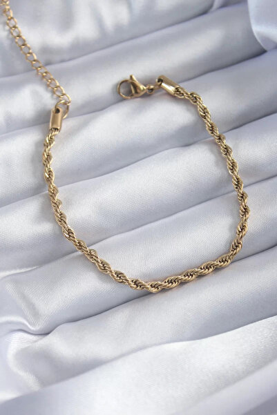 Skygo سوار نسائي موديل 316L من الفولاذ باللون الذهبي - TJ-BB5667