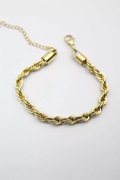 MENESSA سوار من الفولاذ الملتوي 4 ملم - ذهبي