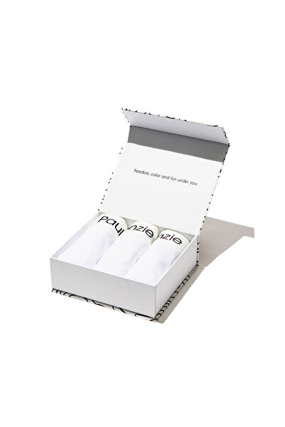 Paul Kenzie 3’lü Erkek Boxer – Comfort Flex – Whitey