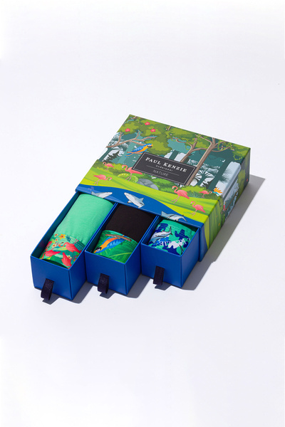 Paul Kenzie 3dílné pánské boxerky Comfort Flex - Nature