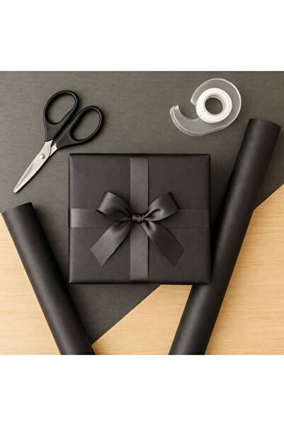 REX Hârtie sidefată pentru împachetat cadouri, culoare gri cărbune, 200x70 cm