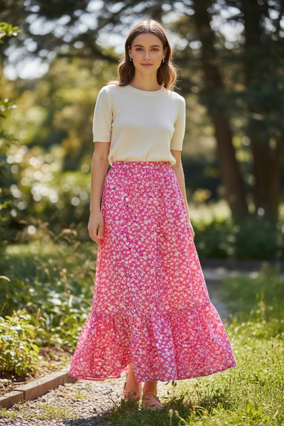 ENDAMIM ПОЛА ОТ ВИСКОЗА С ФЛОРАЛНИ ШЕНКИ