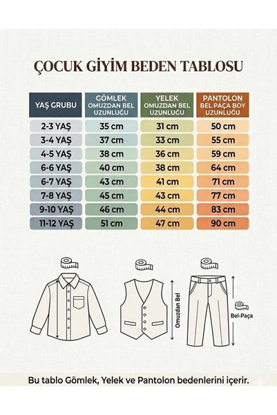 muzur r kids muzur r kids Gabardine Vest / Shirt / Gabardine Trousers / Belt 4 Piece Set - Boys' Holiday Outfit