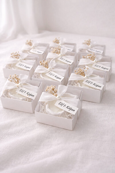 Defne 20 adet Deniz kabuğu mumluk söz, nişan, nikah, düğün hediyeliği