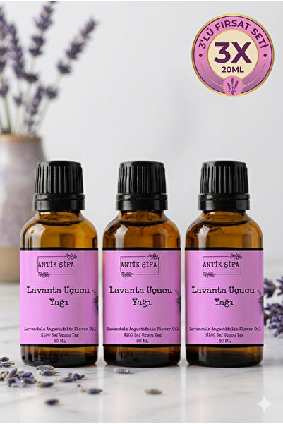 Antik Şifa Pure Lavender Essential Oil Set of 3 - 20 ml