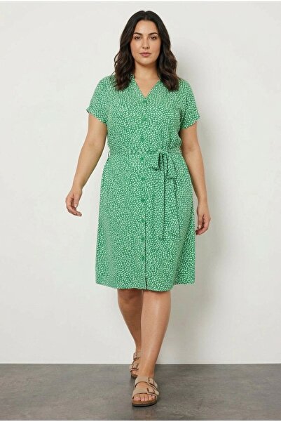 Stil Diva Rochie din lycra și viscoză, cu imprimeu floral, talie înaltă, cu c...