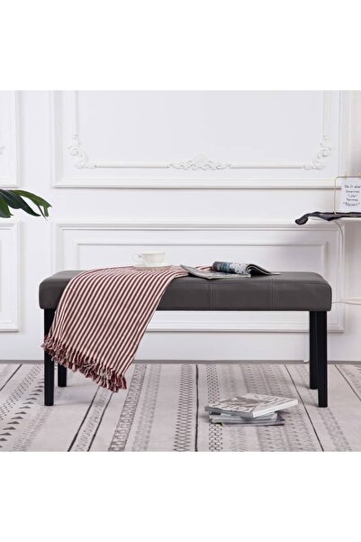 Concept Bancă, gri, 106 cm, piele artificială