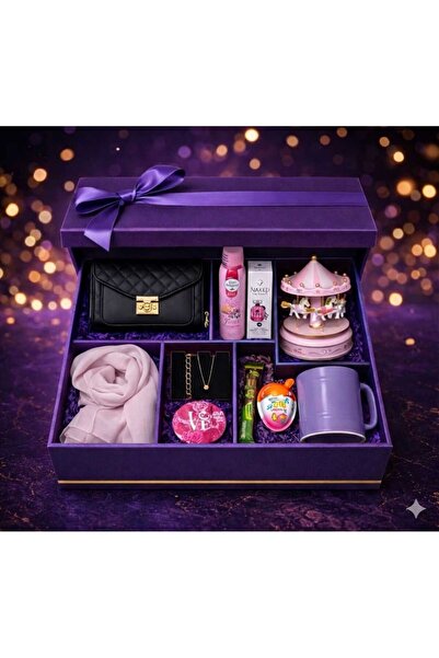 OEM SEVGİLIYE ÖZEL SIYAH ÇANTA, ATLI KARINCA, TAKI,ŞAL,PARFÜM DEODORANT PARFÜ...