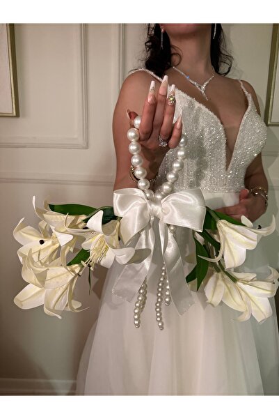 Bridal Luxe Perla Royale gelin çiçek çantası