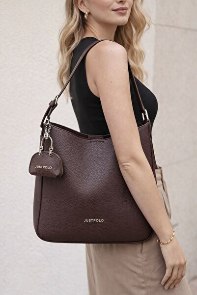 ÇANTAM GELSİN Just Polo Original Women's Large Size Soft Leather 3-Compartmen...