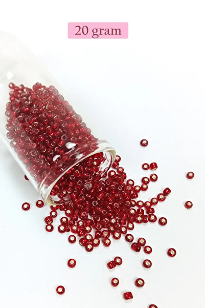 Royaleks Bulk Glass Sand Beads (8/0) 3 mm - 20 Grams - Dark Red