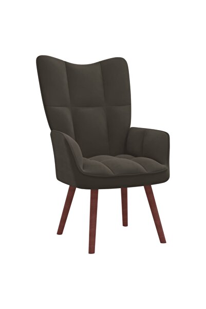 Concept Scaun de relaxare, gri închis, catifea
