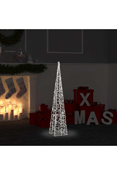 Concept Con de lumină cu LED decorativ, alb rece, 90 cm, acrilic