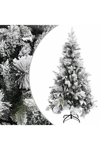Concept Brad de Crăciun cu zăpadă & conuri, 225 cm, PVC&PE