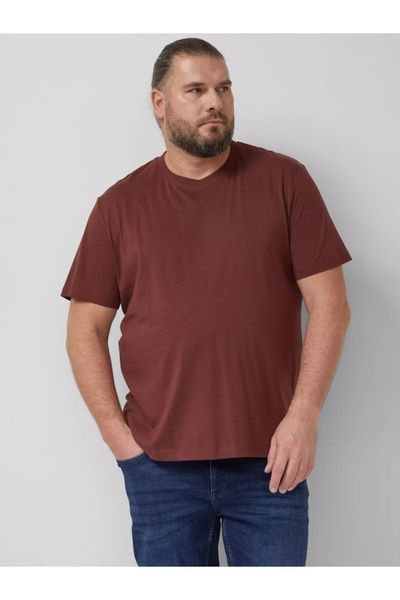 s.Oliver Μεγάλα μεγέθη Ανδρικό T-shirt μεγάλου μεγέθους με στρογγυλό λαιμό, 1...