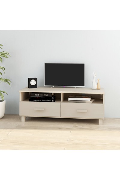 Concept Comodă TV, maro miere, 106x40x40 cm, lemn masiv de pin