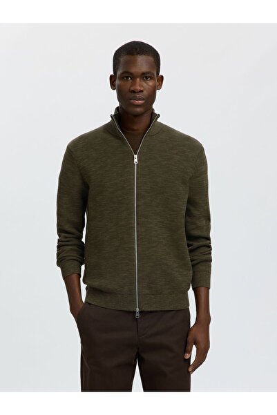 SELECTED Pullover High Neck Reißverschluss