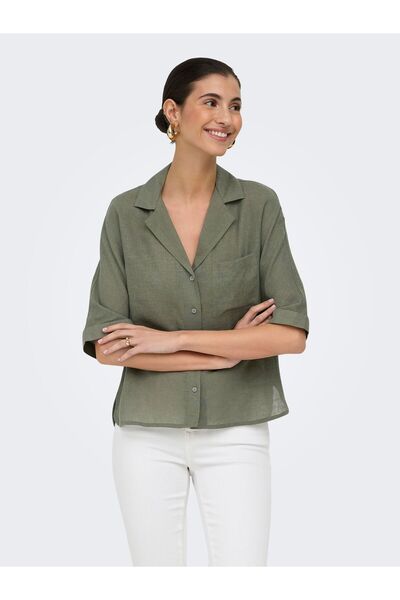 ONLY Cămașă din in ONLBRUXELLES