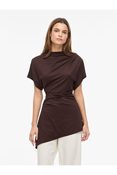 VILA Oberteil mit kurzen Ärmeln VIMIRANDA Stehkragen