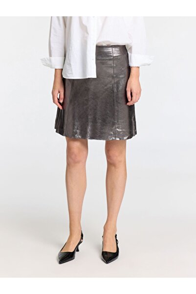 Selected Femme Lederminirock Metallic