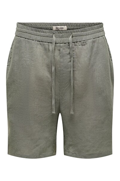 Only & Sons Jogging-Shorts ONSLAURENCE Normal geschnitten Leinen Shorts