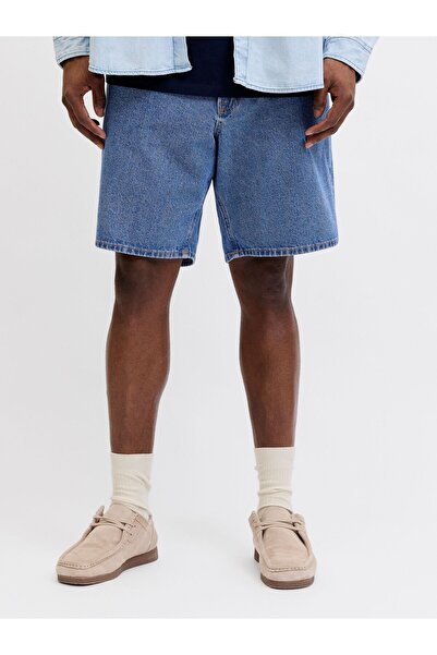 Jack & Jones Plus Τζιν Σορτς Μεγάλα Μεγέθη Χαλαρής Εφαρμογής
