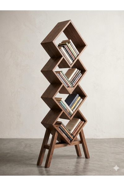 ESSA AKSESUAR ÇAM AĞACI DEKORATİF KİTAPLIK