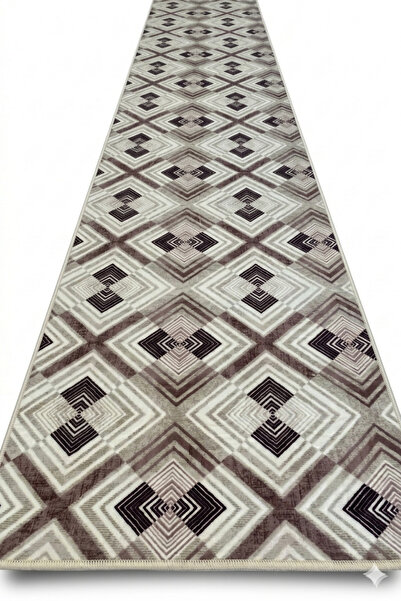 AKSU HALI Aksu Dekoratif Modern Kesme Halı Kaymaz Jel Tabanlı Leke Tutmaz Şık...