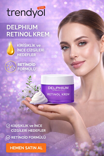 DELPHİUM Retinol Krem – Kırışıklık Karşıtı Gece Bakım Kremi | 50 ml