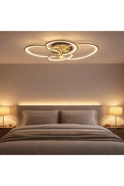 RFAN Candelabru LED, Model HX80003-4, Cu Telecomandă, 3 Tipuri de Lumină, 103...