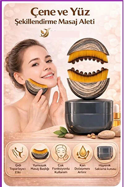 Kitchen Beauty Lenf Drenaj ve Çene Şekillendirme Fırçası Çok Fonksiyonlu Yumu...