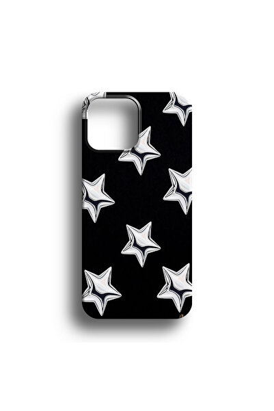 ila bags iPhone 11 Uyumlu Gümüş Yıldızlı Siyah Leopar Tasarım Koruyucu Baskıl...