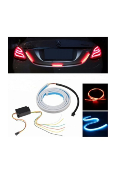 Xenon Bright Bandă LED pentru portbagaj 120cm, funcții multiple, roșu/albastr...