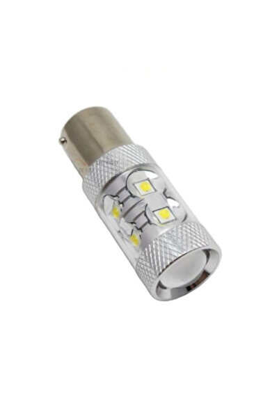 Xenon Bright LED auto alb BA15S 50W, 12V 24V cu LED-uri EPISTAR