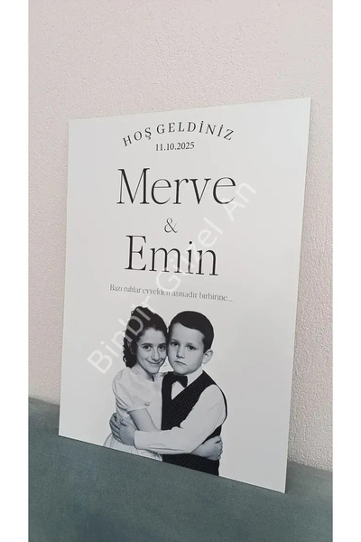 Genel Markalar Kişiye Özel Tasarım Fotoğraflı Karşılama Panosu 50x70 cm .