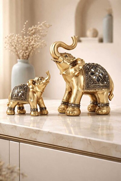 Yaratıcı sanatlar atölyesi Polyester Döküm Bronz Fil Ailesi Dekoratif Fil Bib...