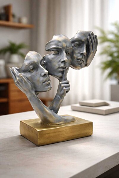 Yaratıcı sanatlar atölyesi Görmedim Duymadım Bilmiyorum 3'lü Dekoratif Maske ...