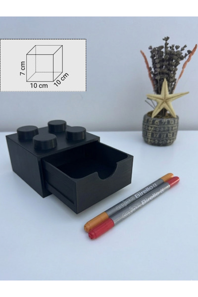 Teknovagroup صندوق تخزين مزخرف بتصميم لعبة بناء صغير الحجم 2 × 2 لتنظيم سطح ا...
