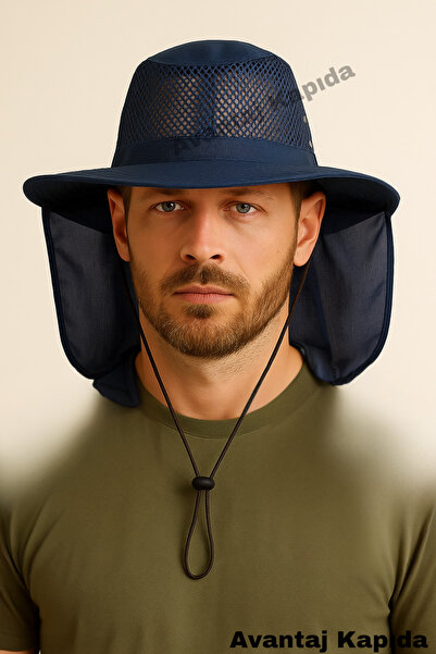 Mustran Pălărie unisex cu guler de protecție UV – plasă care menține rece, tu...