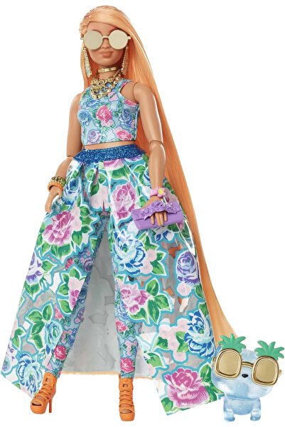 Barbie Extra Fancy - Çiçekli Kostümlü Bebek, 3 yaş ve üzeri, HHN14