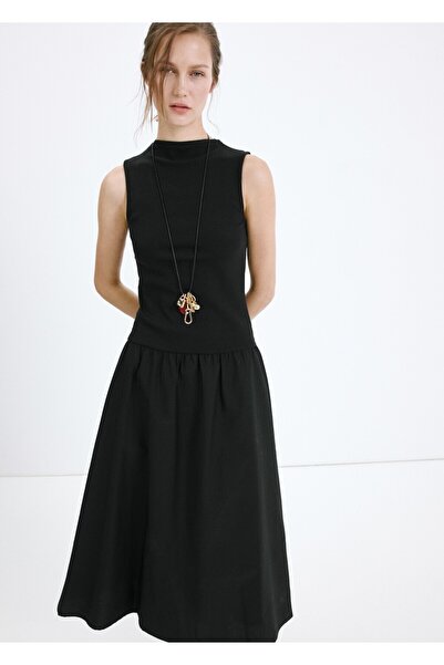 MANGO Woman Üst kısmı kontrast elbise