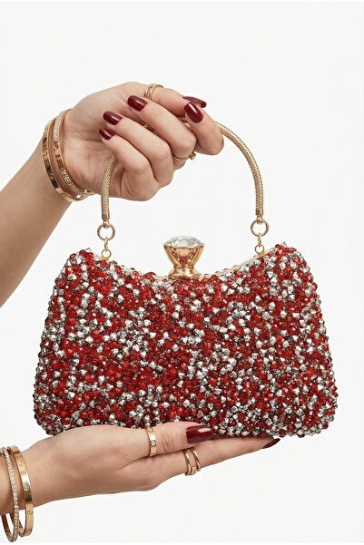 Çanta Trend Rochie de seară model geantă cu mâneci lungi și aplicații de piet...