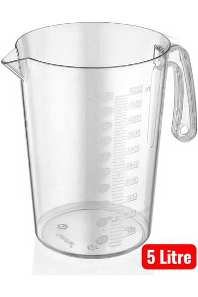 agroturkey | 1 Adet - 5 Litre Plastik Ölçü Kabı - Sıvı Ölçü Kabı - Ilaçlama Ö...
