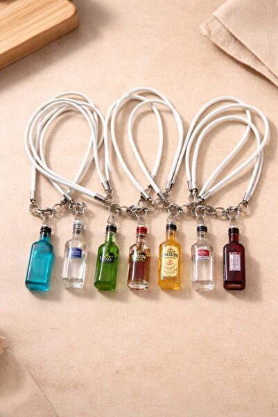 Yaratıcı sanatlar atölyesi Özel Üretim Reçine Şişe Tasarımlı Şık Anahtarlık S...