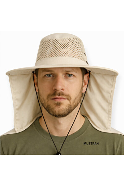 Mustran UV Protective Thin Tulle Piece Hat with Neck Collar – Mesh Cooling , ...